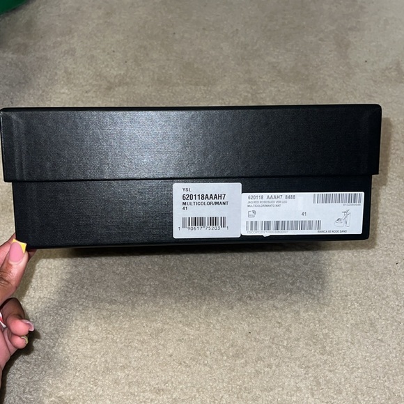 Saint Laurent| Bianca Floral Jacquard Platform Sandals - Picture 5 of 7